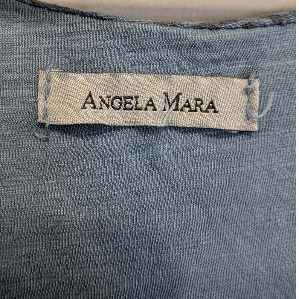 Angela Mara Sundress Blue Mandala Art To Wear Natural Fiber - Size XS - Picture 6 of 7